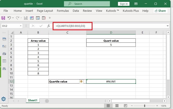 Excel QUARTILE Function 15