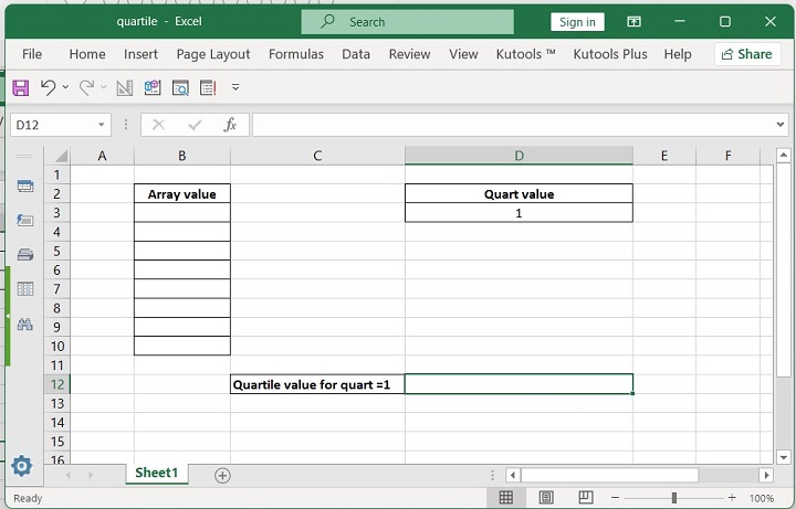 Excel QUARTILE Function 4