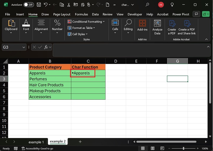 How to Create Bullet list using CHAR 2