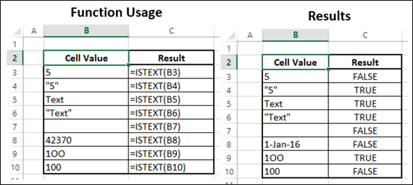 ISTEXT Function