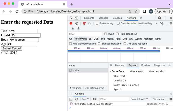 FormData Object