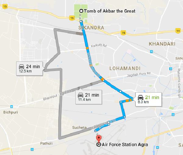 Akbar's Tomb BY Air