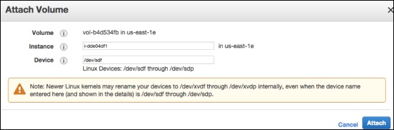 Attach Volume