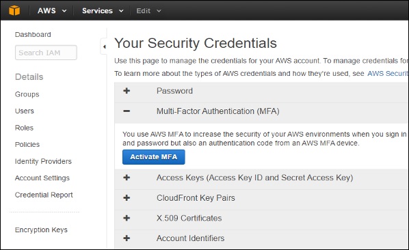 Security Credentials