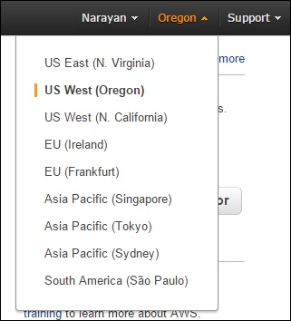 Selecting a Region