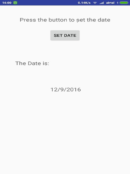 Android Date Picker Tutorial