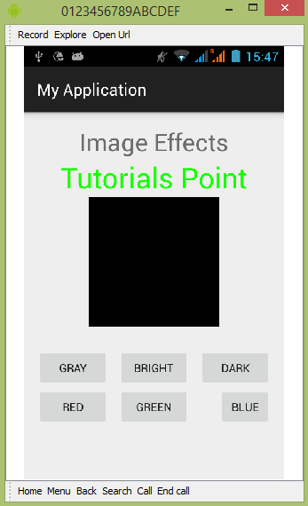 Anroid Image Effects Tutorial