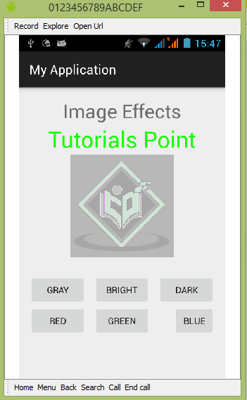 Anroid Image Effects Tutorial