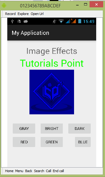 Anroid Image Effects Tutorial