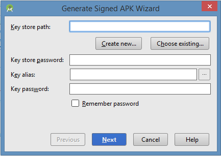 Generate Signed APK