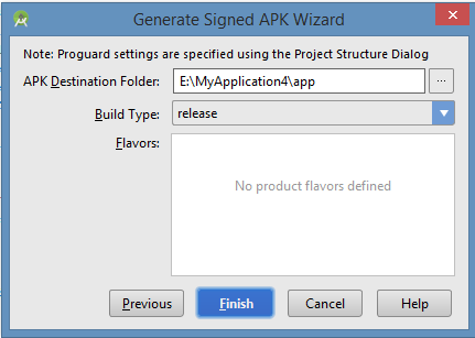 Generate Signed APK