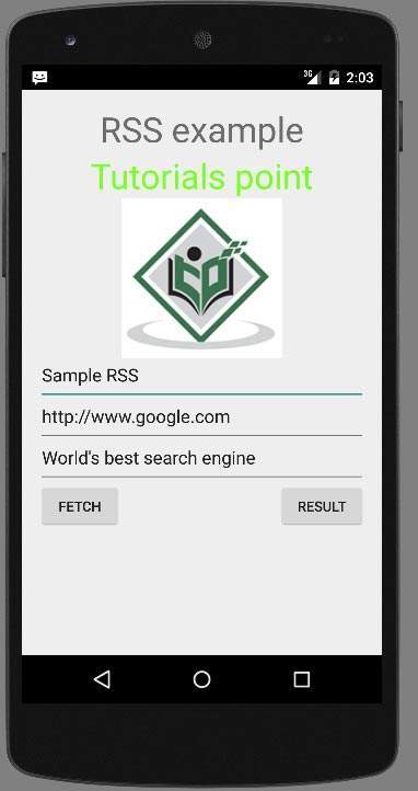 Android RSS Reader Tutorial