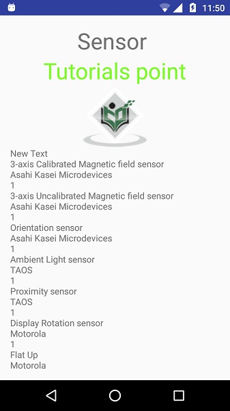 Anroid Sensors Tutorial