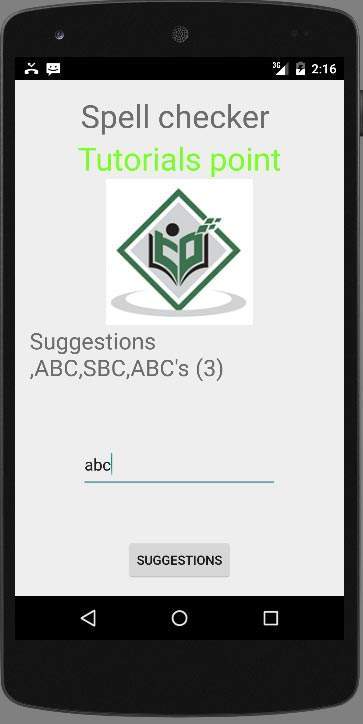 Android Spell Checker Tutorial