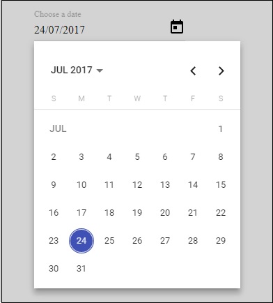 Datepicker Is Displayed