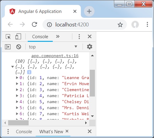 Console Output Of Map
