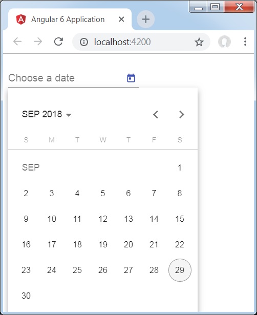 Datepicker Is Displayed