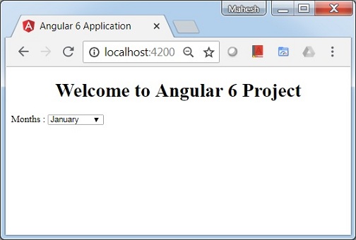 Output Month's Array in Browser
