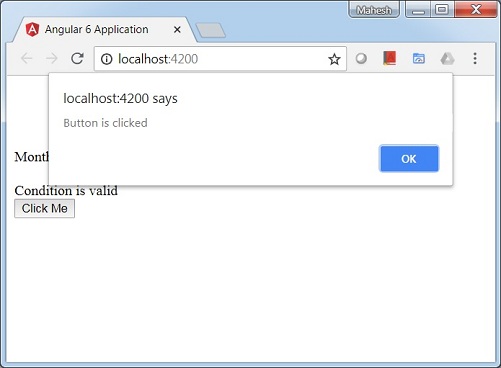 Output Using myClickFunction