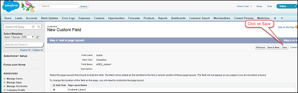 Customer Custom Field Creation Step8