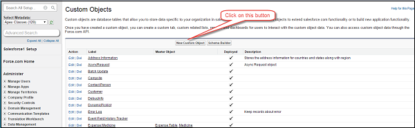 Customer Object Ceation Step3