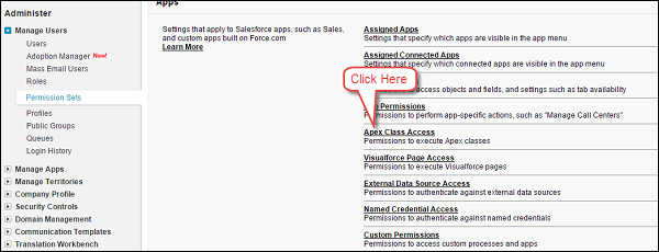 Setting Apex Class Security From Permissionset Step3