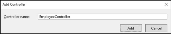 Add Controller EmployeeController