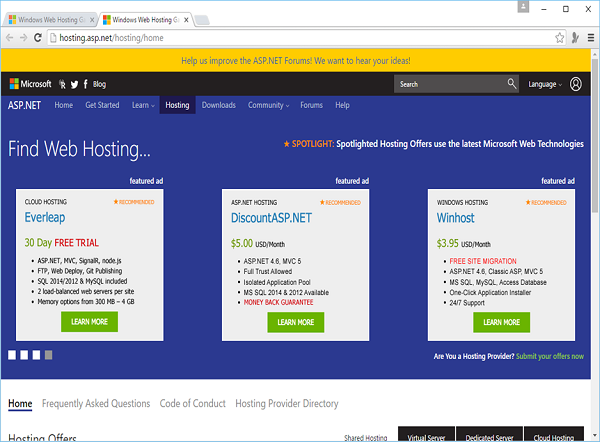 Windows Web Hosting