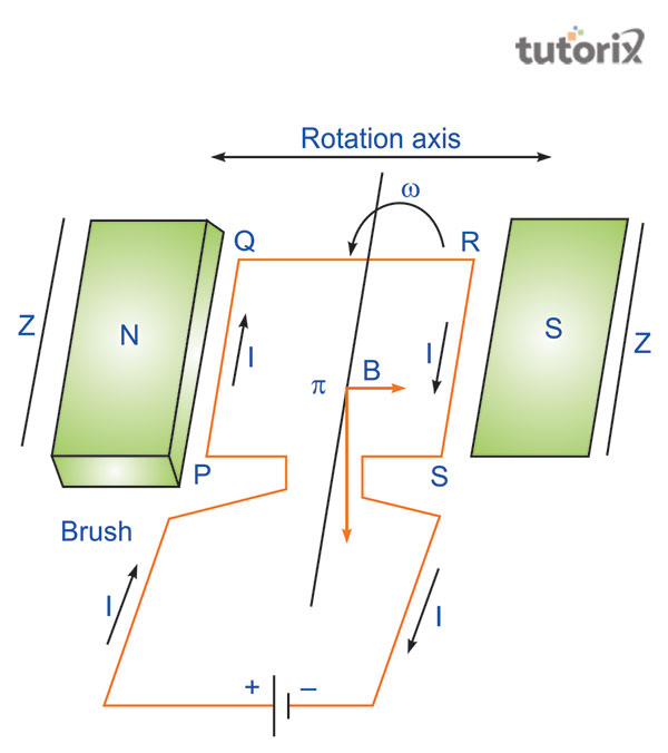 Magnetic moment of torque on the current loop