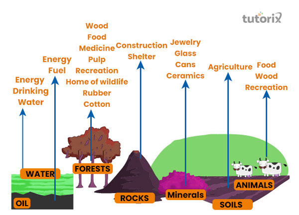 Available sources of natural resources