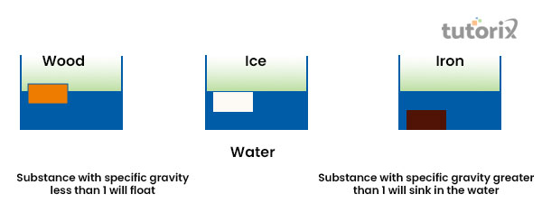 differences in specific gravity