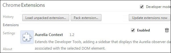 Aurelia Debugging Context Debugger