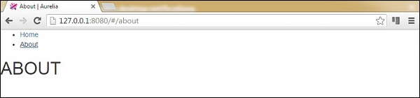 Aurelia Routing Example