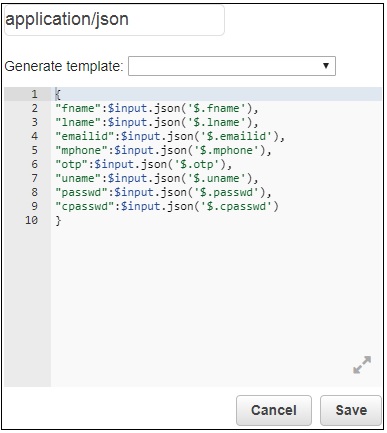 Add Mapping Template