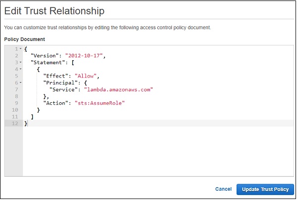 Edit Trust Relationship