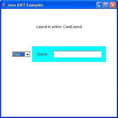 AWT CardLayout