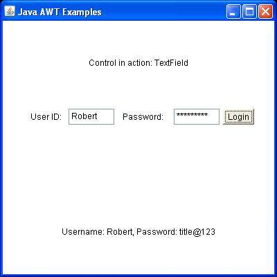 AWT TextField
