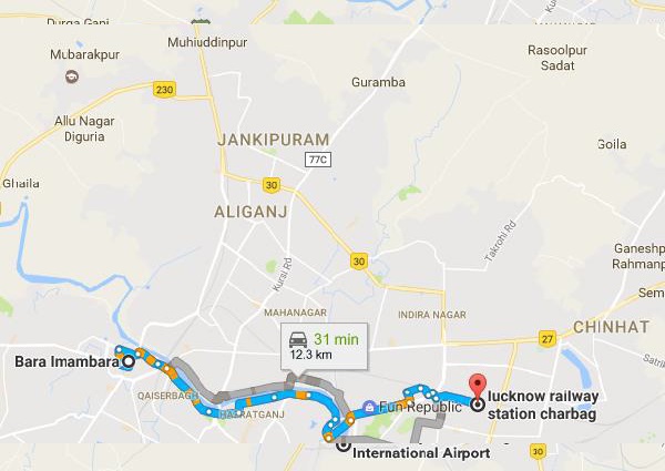 Bara Imambara by Train