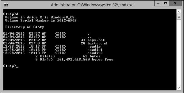 Alias Example Output