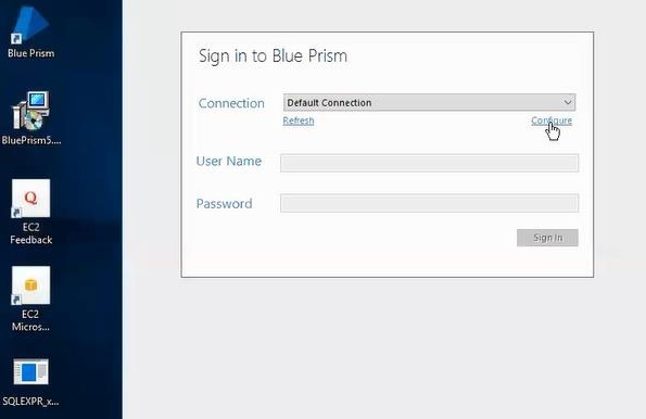 Blueprism Click Configure