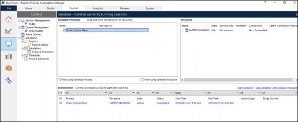 published Process Displayed