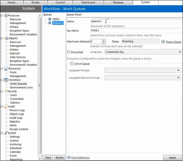 Work Queue Configuration