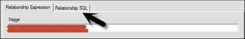 Relationship SQL tab