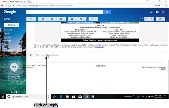 Click Reply