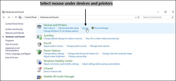 Device-Printers Options