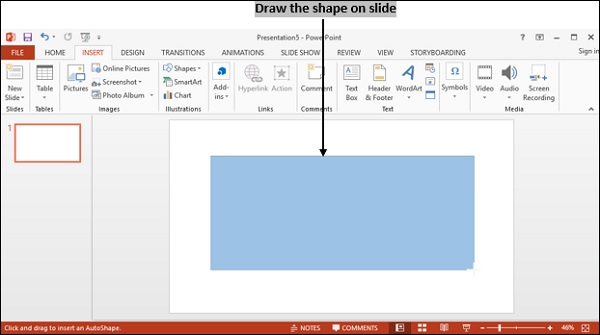 Draw Shape on Slide