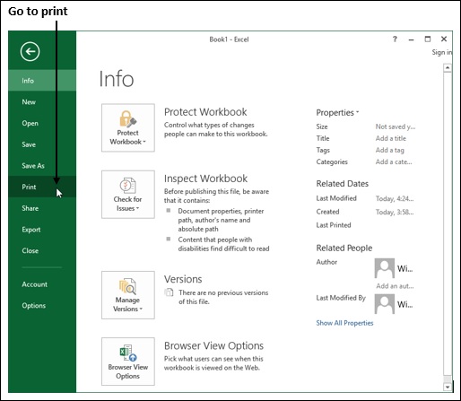 Goto Excel Print