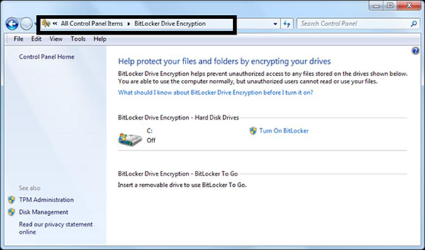 BitLocker Drive Encryption