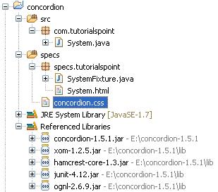 concordion Specs Files