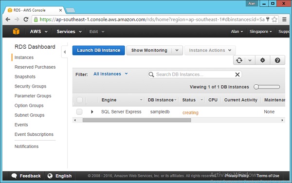 DB Instance Creation